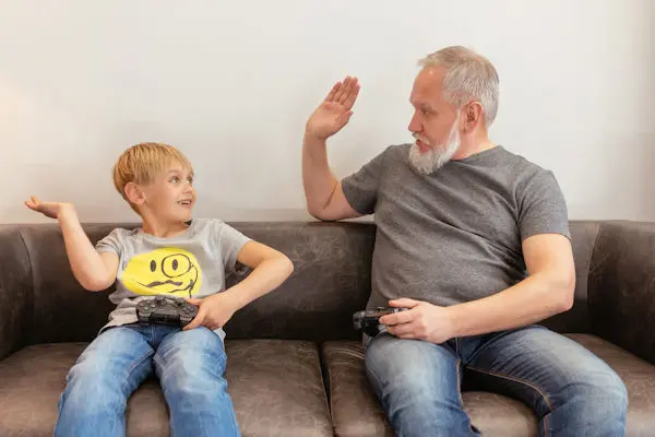 Acupuncture at Full Circle High-five with grandkids