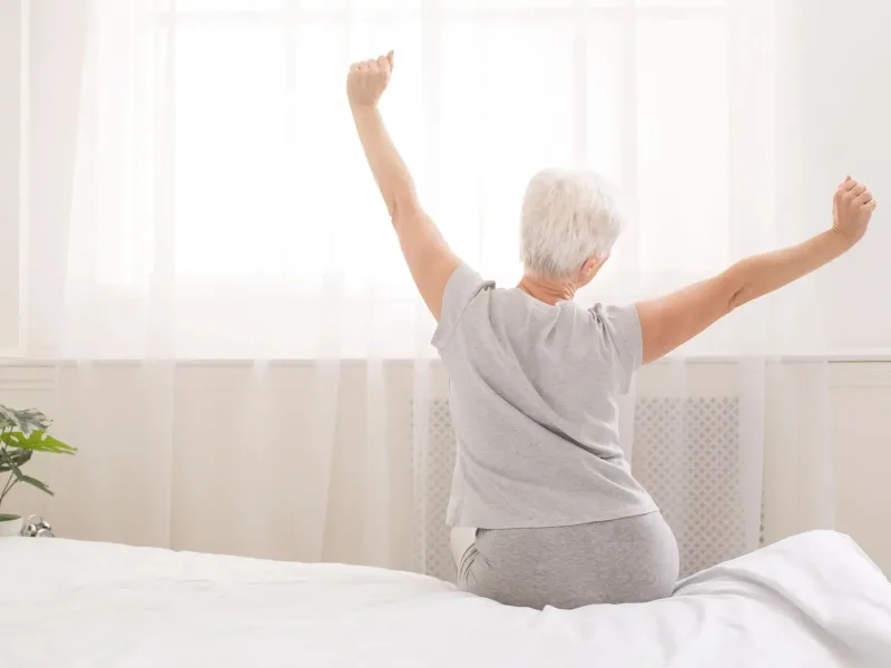 Woman stretching